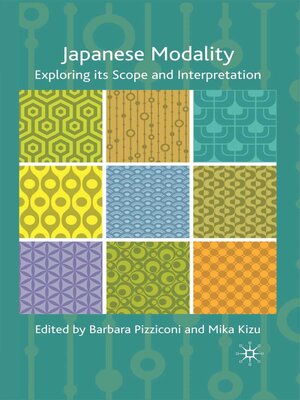 cover image of Japanese Modality